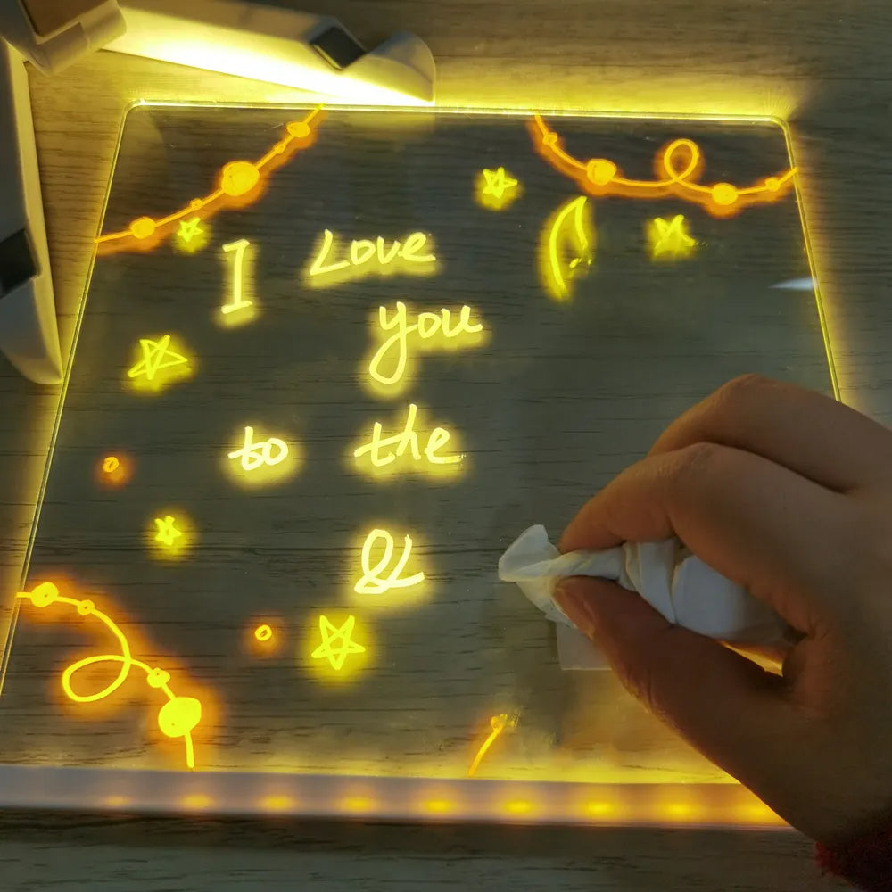 Illuminated Drawing Board for Kids – Rechargeable Light-Up Sketch Pad with Colorful LED Lights 7
