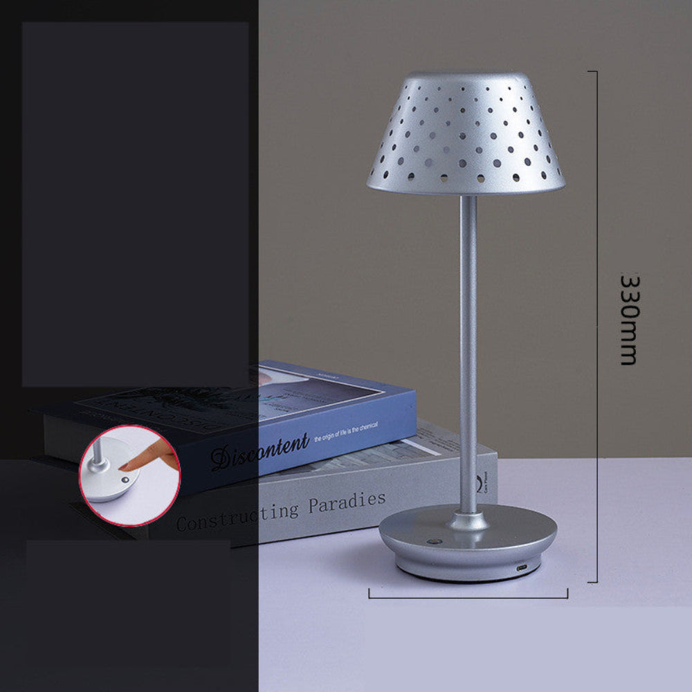 Rechargeable Retro LED Table Lamp – Dimmable Cordless Bedside and Desk Lamp with 3 Color Temperatures, USB Powered, Elegant Metal Design 5