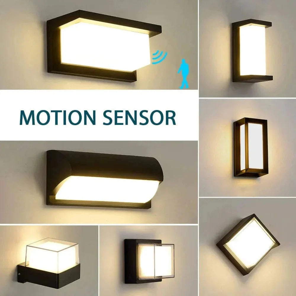 Modern Outdoor Wall Light with PIR Motion Sensor – Waterproof LED Exterior Wall Sconce for Patios and Entrances 4