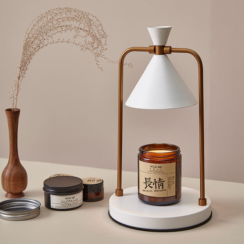 Flameless Candle Warmer Lamp with Dimmable Brightness – Elegant Metal Design for Aromatherapy 2
