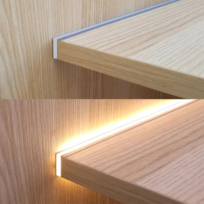 Invisible LED Shelf Lighting – Slim 12V Warm White and Cool White Strip Light for Modern Interiors 2