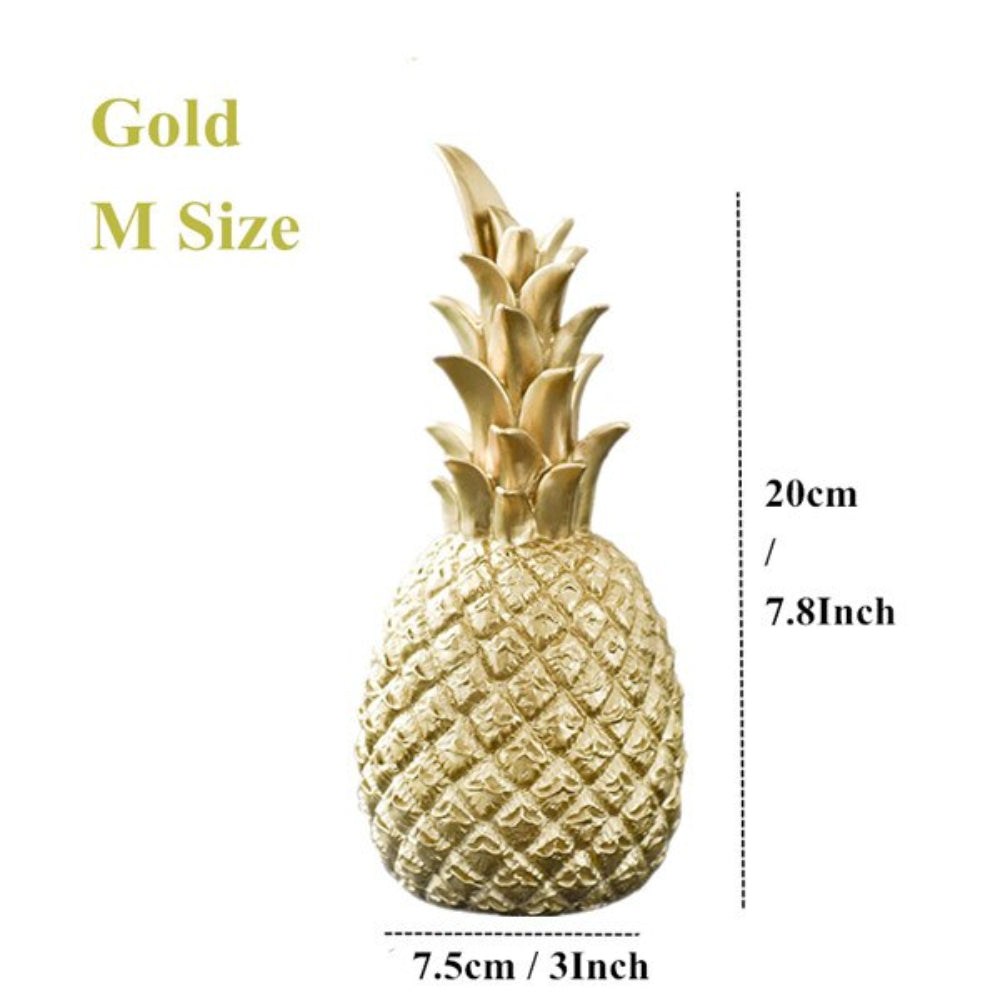 Decorative Pineapple Figurine – Glossy Ceramic Accent with Gold Accents for Home Decor 7