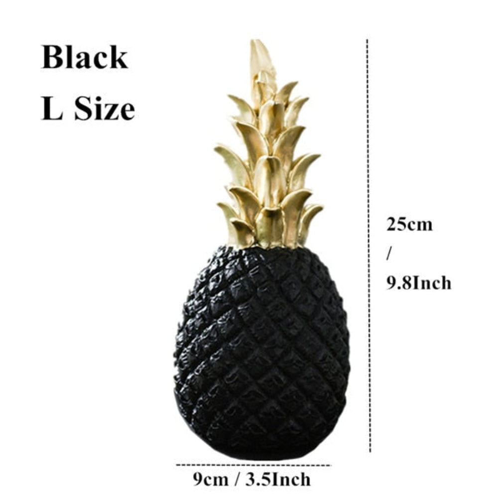 Decorative Pineapple Figurine – Glossy Ceramic Accent with Gold Accents for Home Decor 10