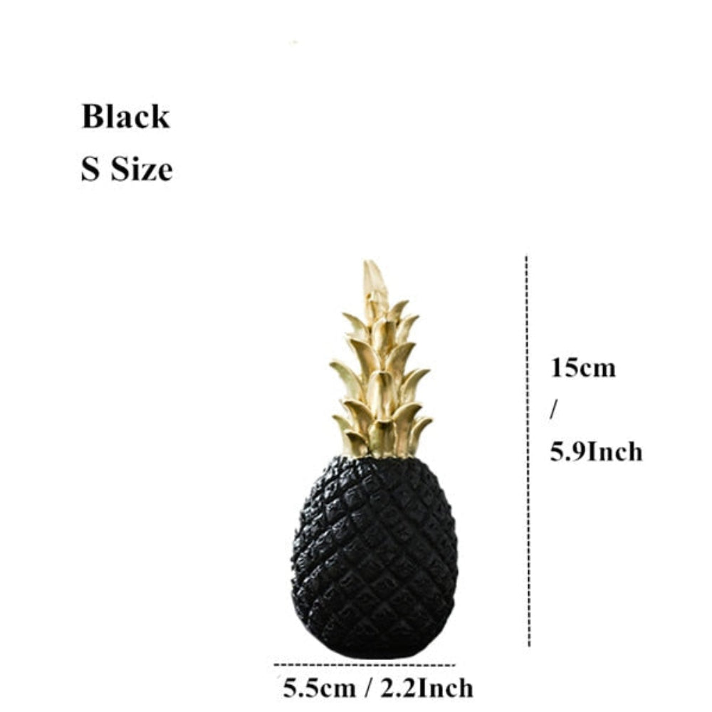 Decorative Pineapple Figurine – Glossy Ceramic Accent with Gold Accents for Home Decor 12