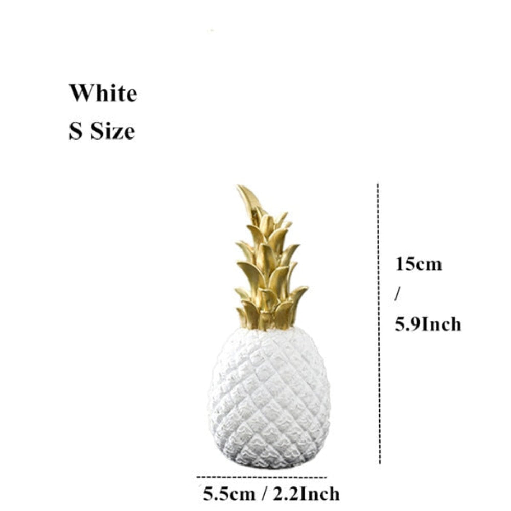 Decorative Pineapple Figurine – Glossy Ceramic Accent with Gold Accents for Home Decor 13