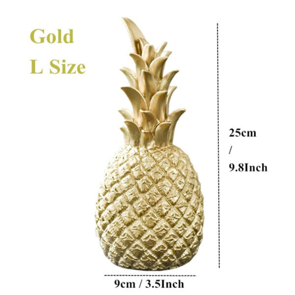 Decorative Pineapple Figurine – Glossy Ceramic Accent with Gold Accents for Home Decor 15