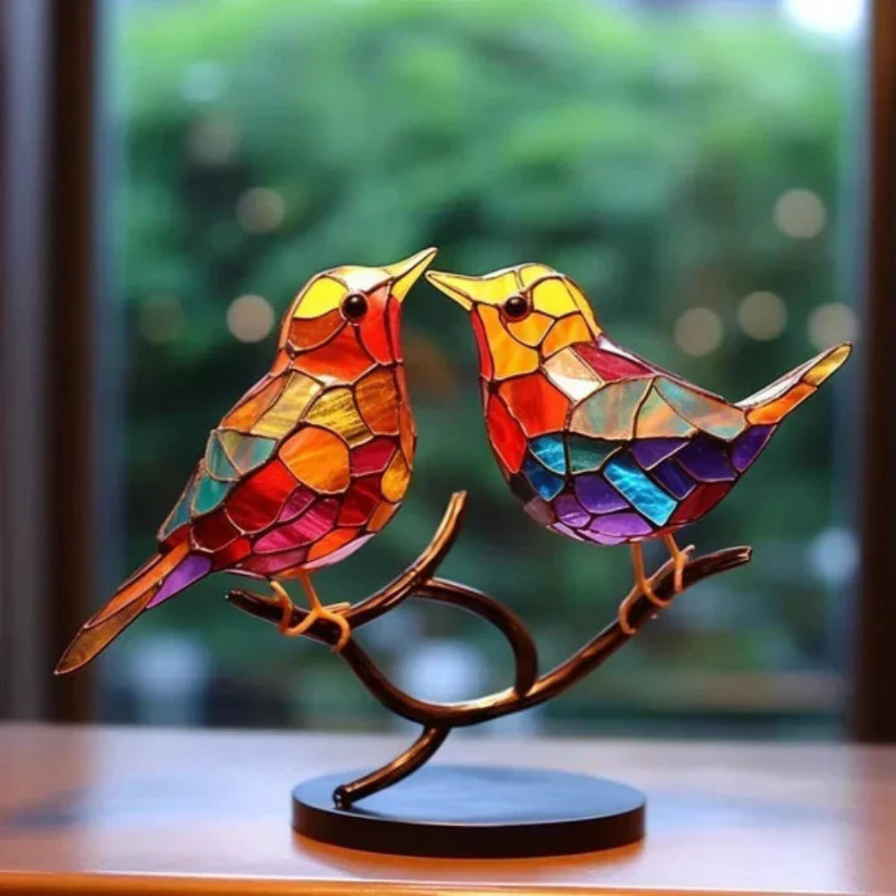 Handmade Bird Sculpture – Elegant Acrylic Art Piece for Home Décor 2