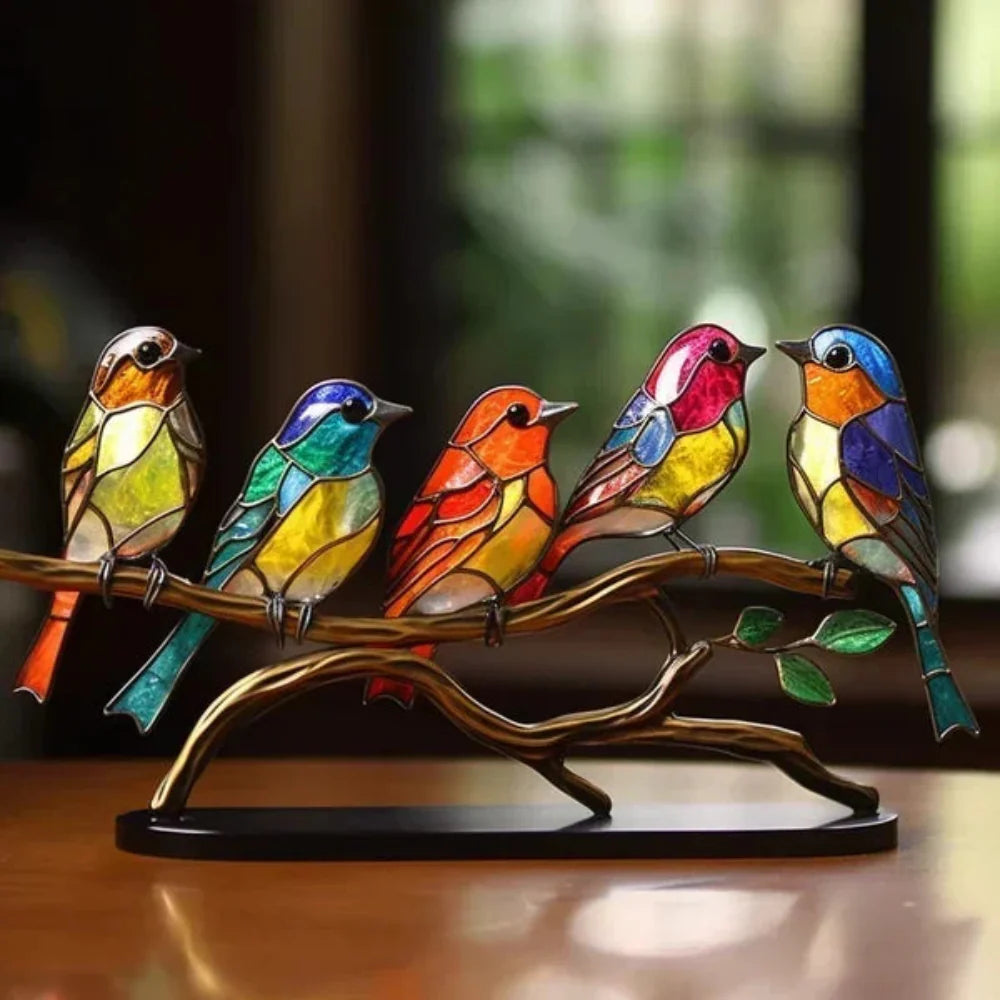 Handmade Bird Sculpture – Elegant Acrylic Art Piece for Home Décor 4