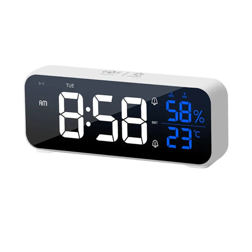 Intelligent LED Alarm Clock with Music Playback and Voice Control – Compact Design 4
