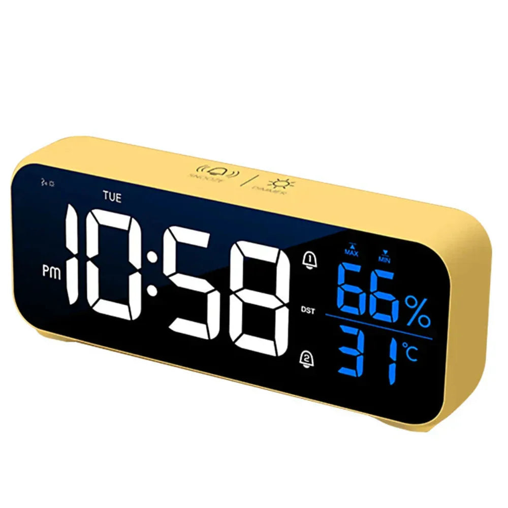 Intelligent LED Alarm Clock with Music Playback and Voice Control – Compact Design 5
