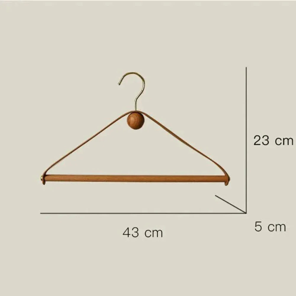 Vintage-Inspired Wooden and Leather Hanger – Elegant Design for Jackets and Coats 10