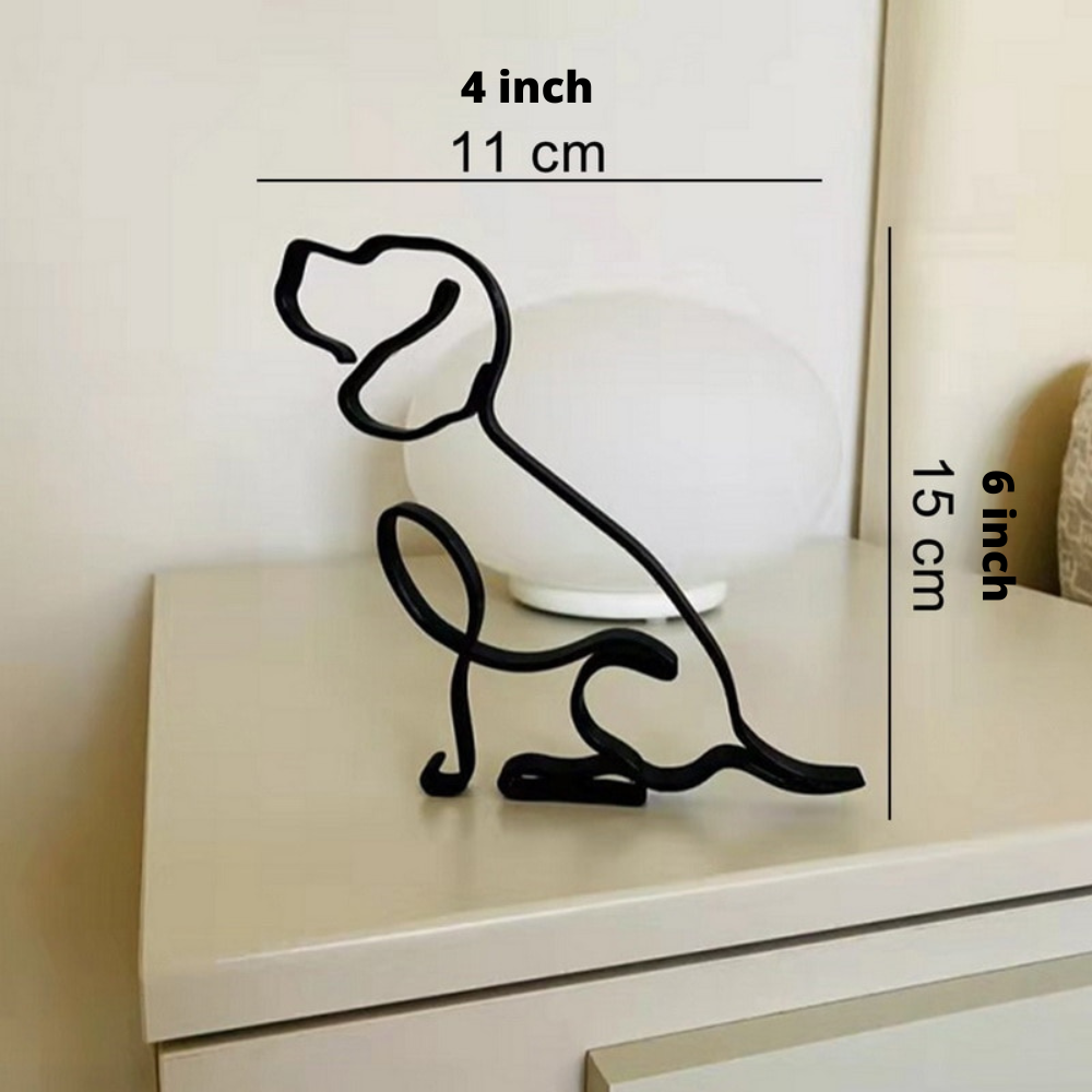 Modern Iron Dog and Cat Sculptures – Minimalist Metal Art for Home and Office Decor 12
