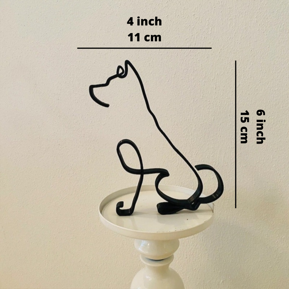 Modern Iron Dog and Cat Sculptures – Minimalist Metal Art for Home and Office Decor 15