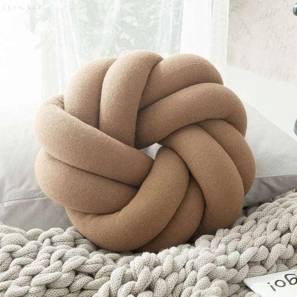 Plush Cotton Knot Pillow – Unique Decorative Cushion for Home Décor 2