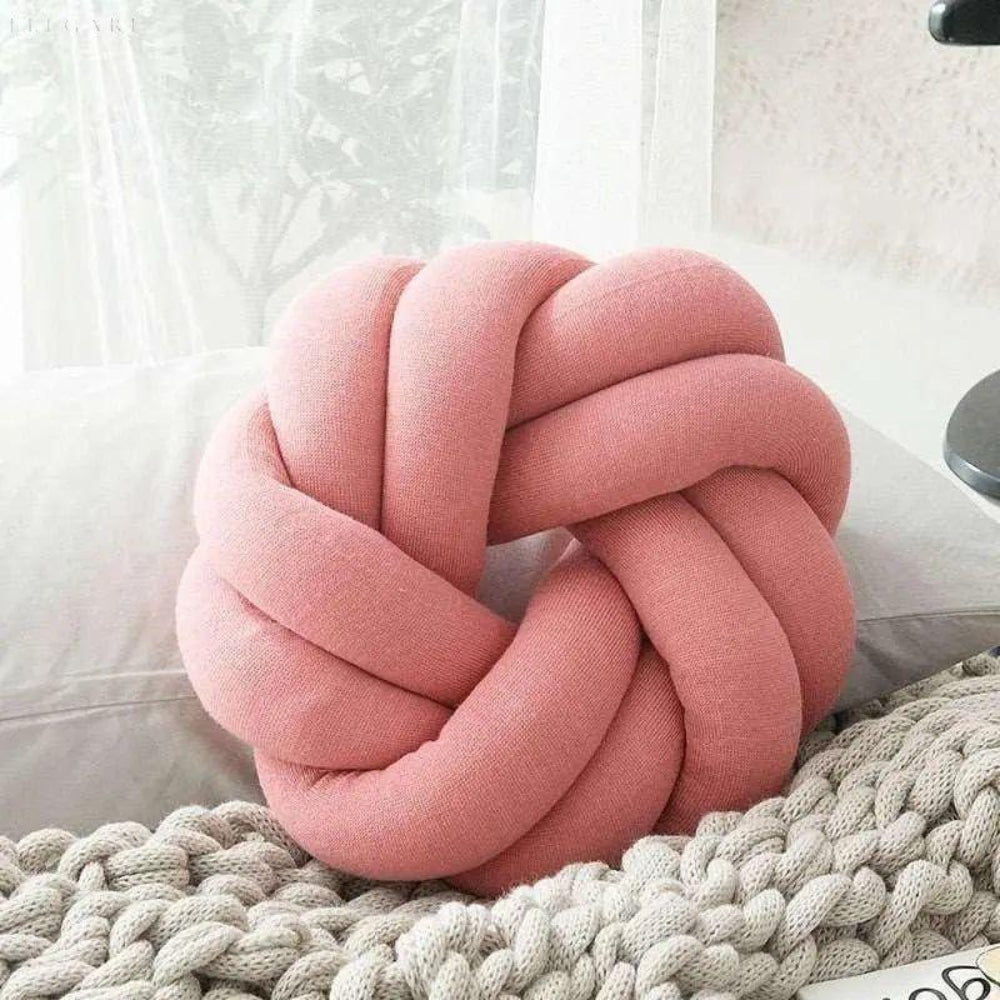 Plush Cotton Knot Pillow – Unique Decorative Cushion for Home Décor 4