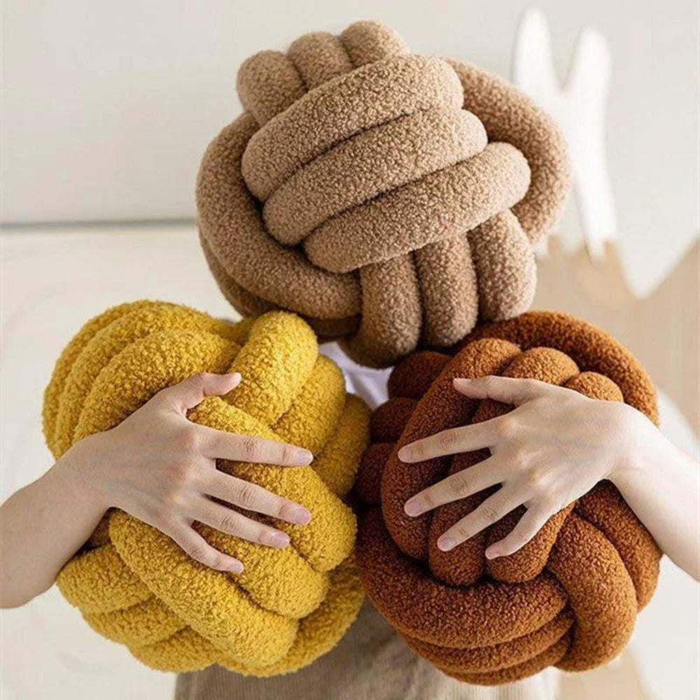 Decorative Knot Ball Pillow – Soft Plush Accent Cushion for Modern Home Decor 2