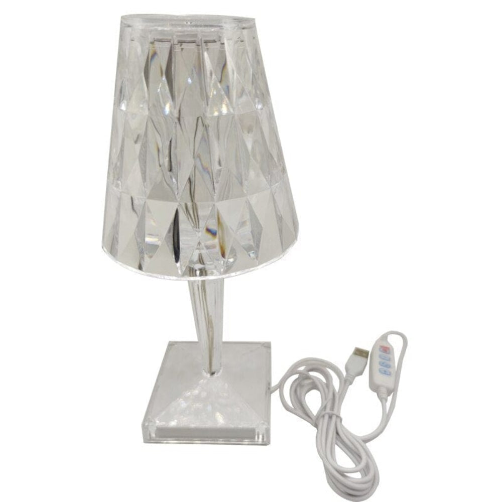 Elegant LED Diamond Crystal Table Lamp with Touch Control – Rechargeable and Adjustable Brightness 5