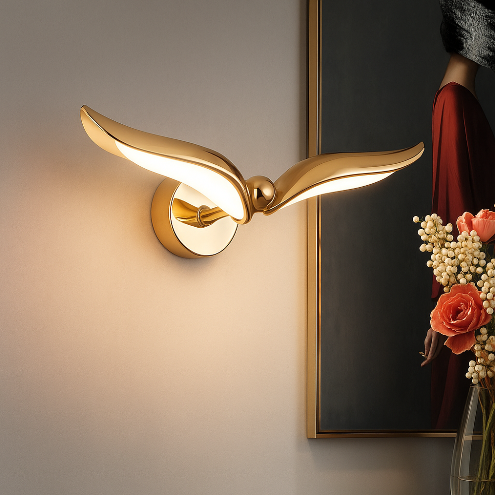 LED Wall Light in Seagull Design – Artistic Ambient Lighting with Warm Glow 2