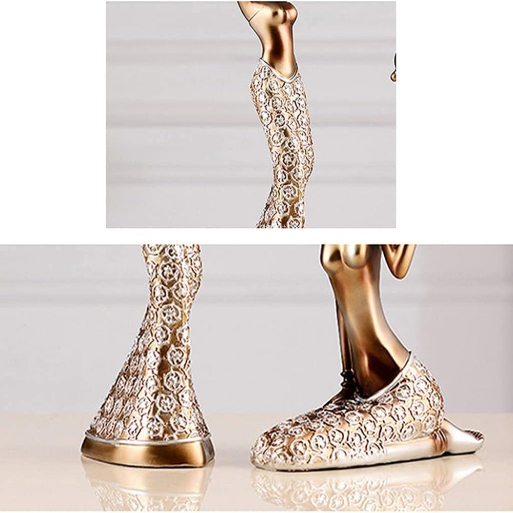 Elegant Resin Candle Holder Set – Female Sculptures for Stumpen or Votive Candles, Standing 40cm & Sitting 25cm, Decorative Art Piece 6