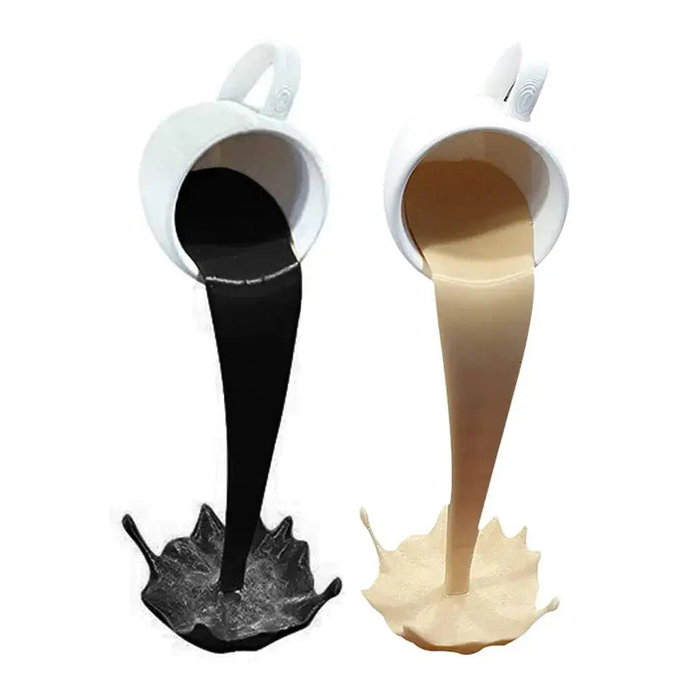 Floating Coffee Cup Sculpture – Unique Home Décor for Coffee Lovers 4