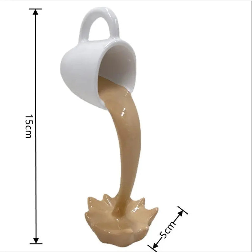 Floating Coffee Cup Sculpture – Unique Home Décor for Coffee Lovers 9