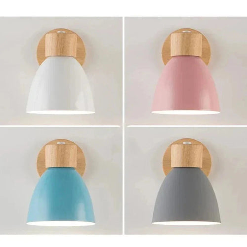 Industrial Wall Light Fixture in Wood and Iron – Rustic Modern Design for Home and Café 1