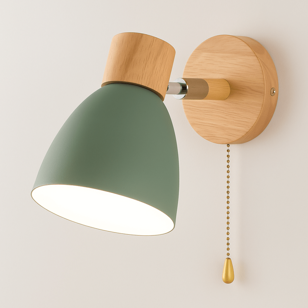 Industrial Wall Light Fixture in Wood and Iron – Rustic Modern Design for Home and Café 18