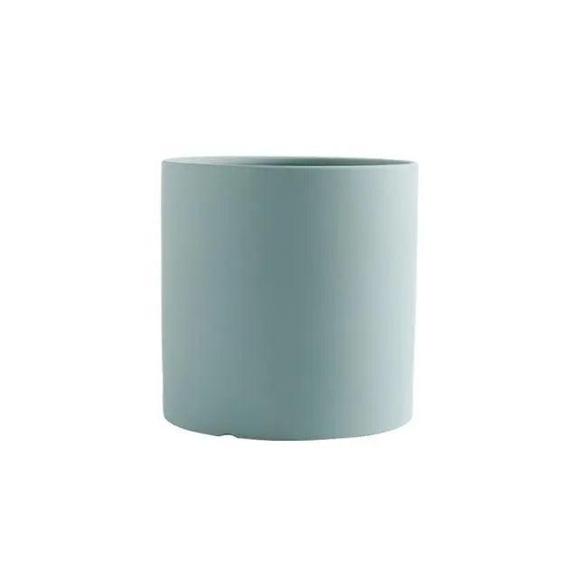 Minimalist Ceramic Plant Pot – Scandinavian Design with Drainage Hole and Saucer 26