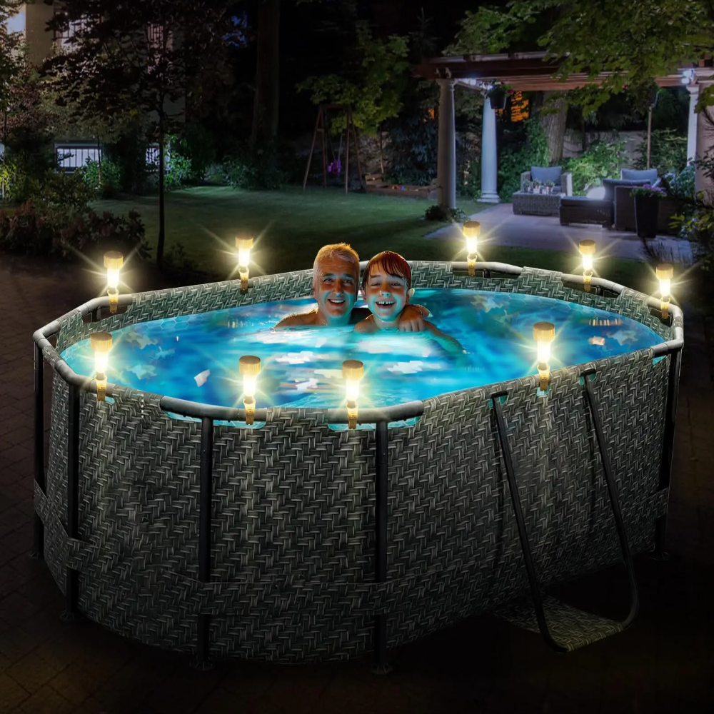 Solar-Powered LED Pool Lighting Set – 6-Piece Waterproof Outdoor Lights for Garden and Patio 6