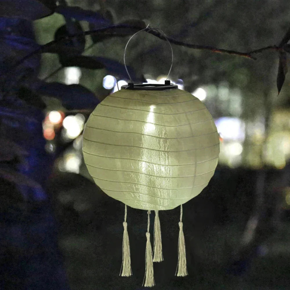 Modern Solar Hanging Lamp for Outdoor Use – Elegant Design with Warm LED Light 3