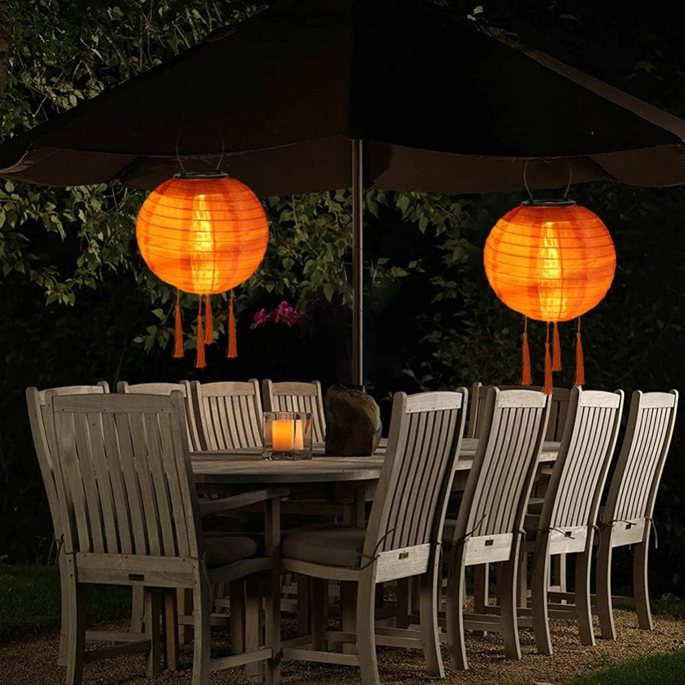 Modern Solar Hanging Lamp for Outdoor Use – Elegant Design with Warm LED Light 7
