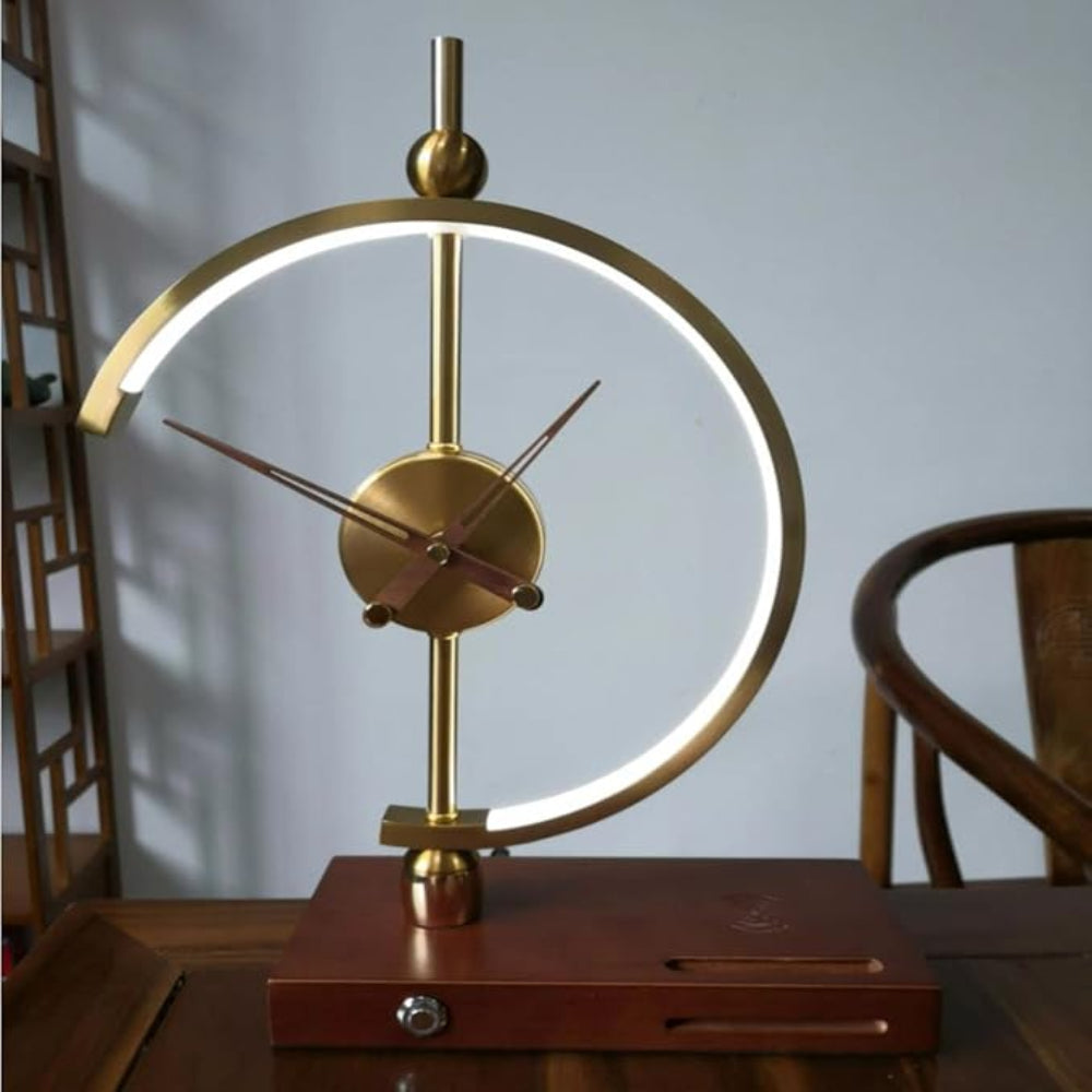 Elegant LED Desk Lamp with Wireless Charging and Digital Clock – Modern Touch Control Design 4