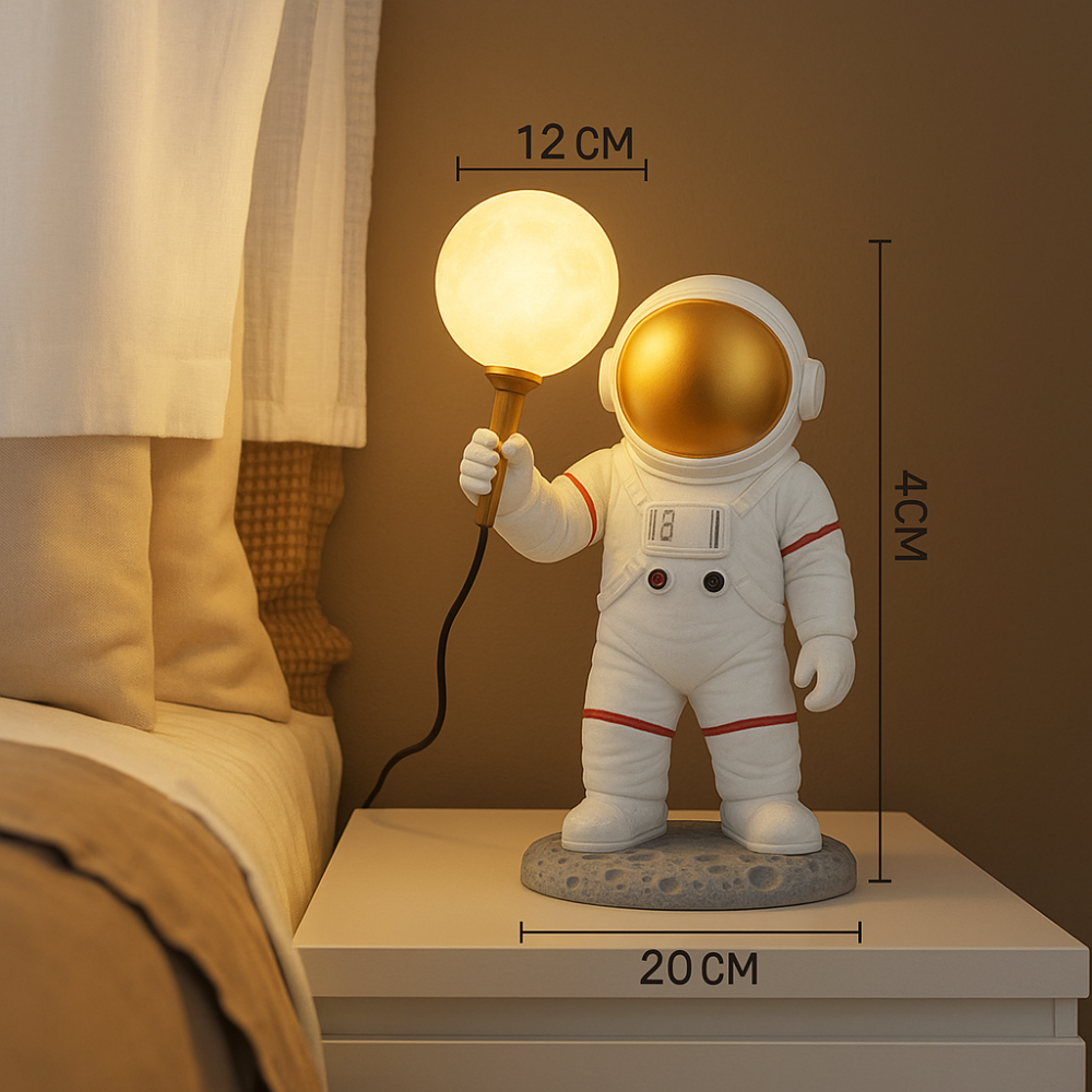 Astronaut Night Light – LED Space-Themed Lamp for Kids' Rooms and Cozy Spaces 6