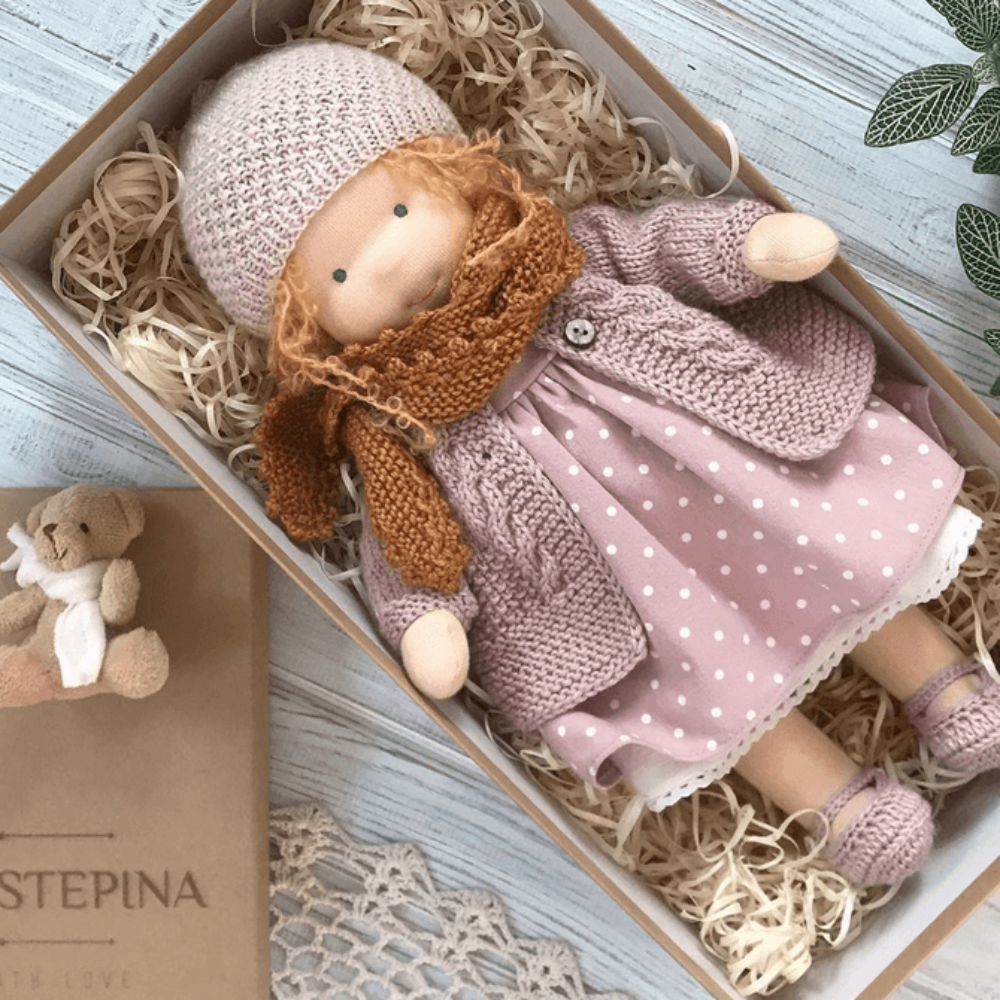Handmade Waldorf Doll for Kids – Soft, Hypoallergenic, and Safe Companion 4