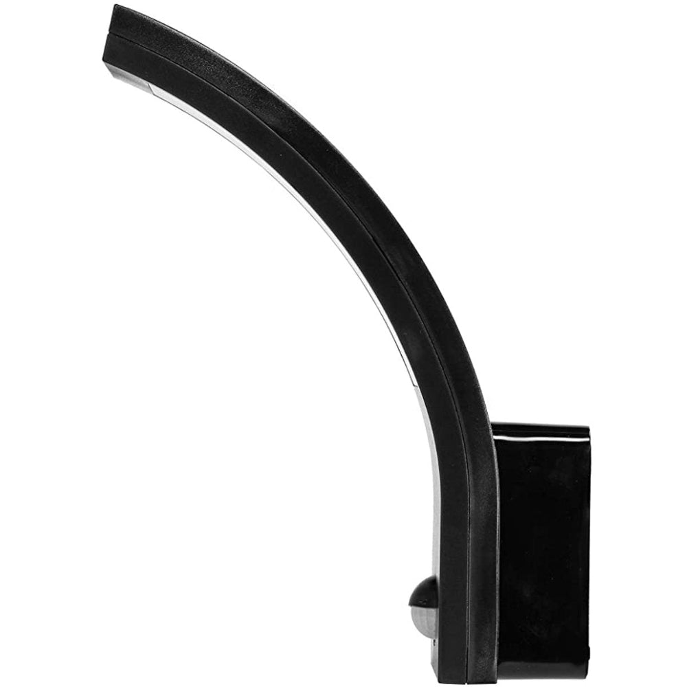 Modern Black Curved LED Wall Light with Motion Sensor – Outdoor Security Lighting 7