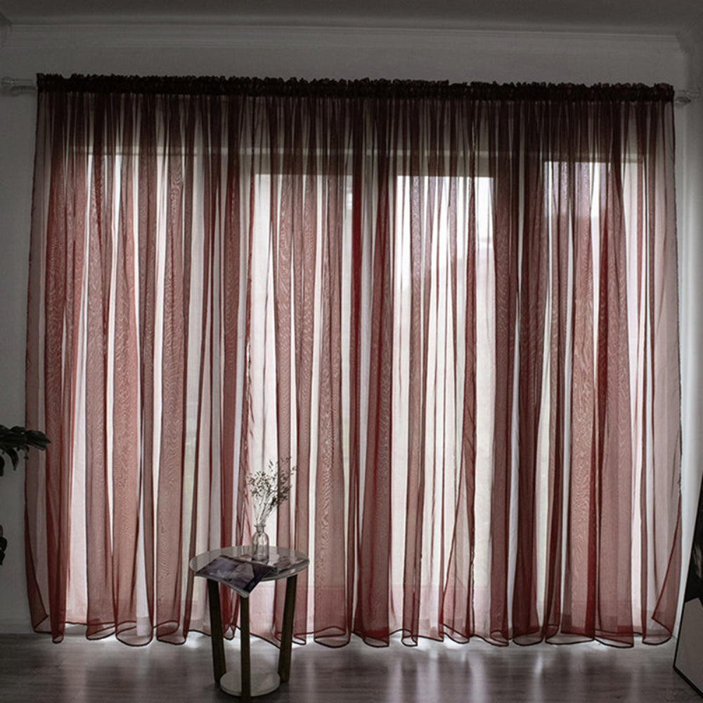 Sheer Voile Window Curtain for Soft Light Filtering – 200cm x 100cm Polyester Drapes 14