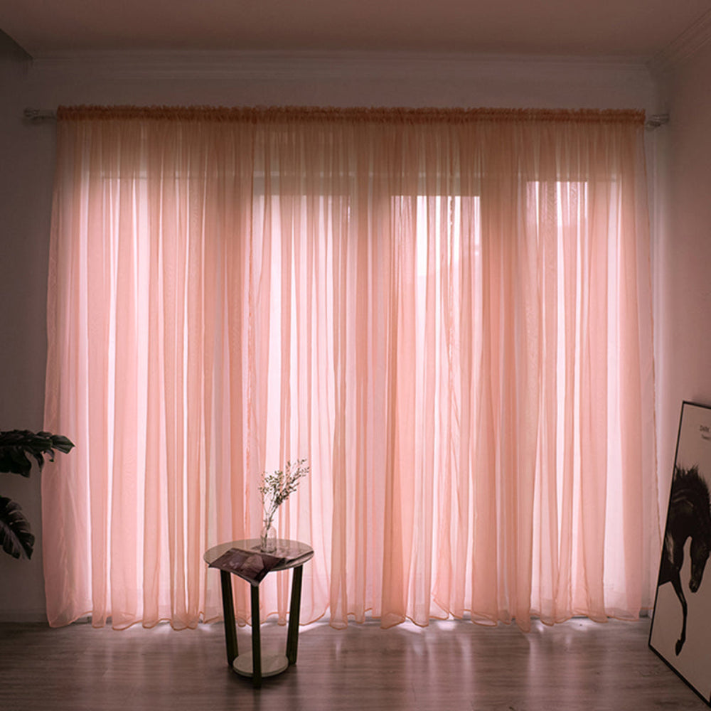 Sheer Voile Window Curtain for Soft Light Filtering – 200cm x 100cm Polyester Drapes 18