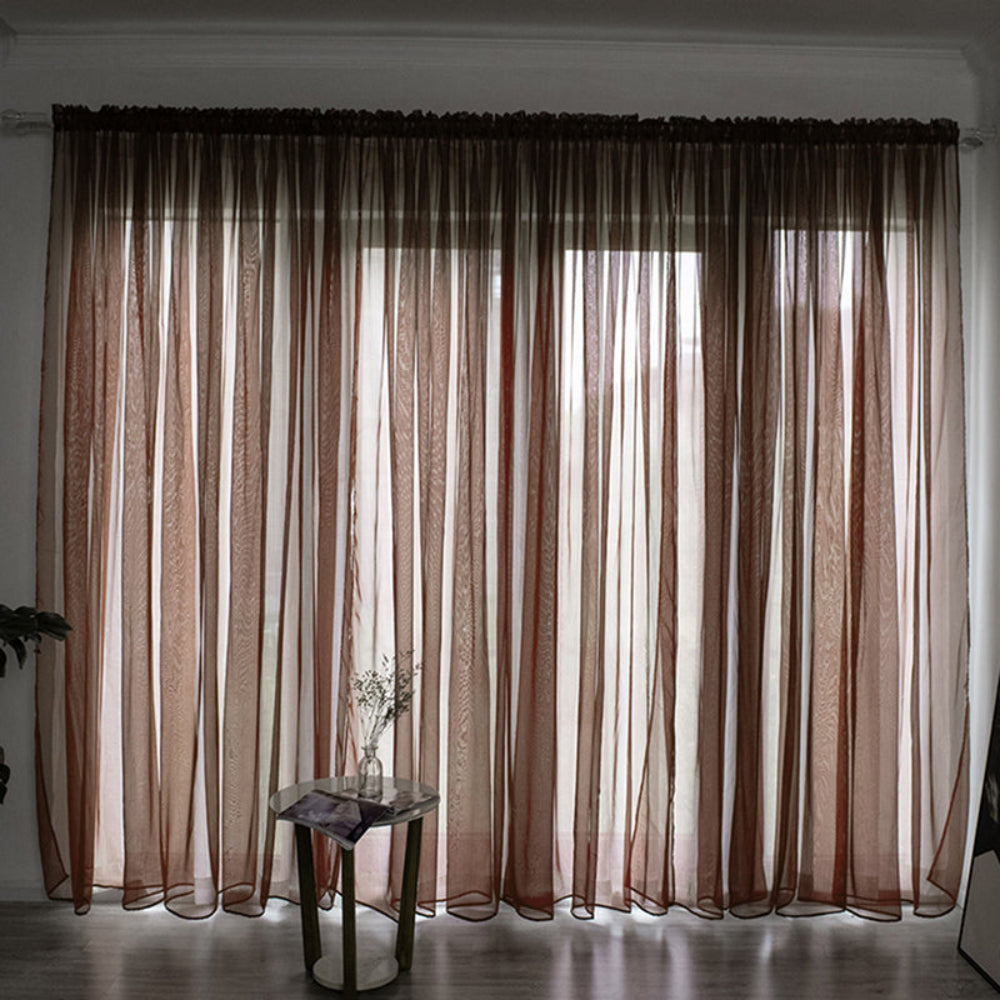 Sheer Voile Window Curtain for Soft Light Filtering – 200cm x 100cm Polyester Drapes 7