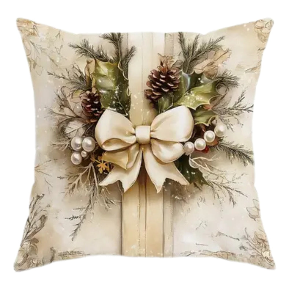 Luxurious Gold Velvet Christmas Pillow Covers – Elegant Holiday Home Decor 4