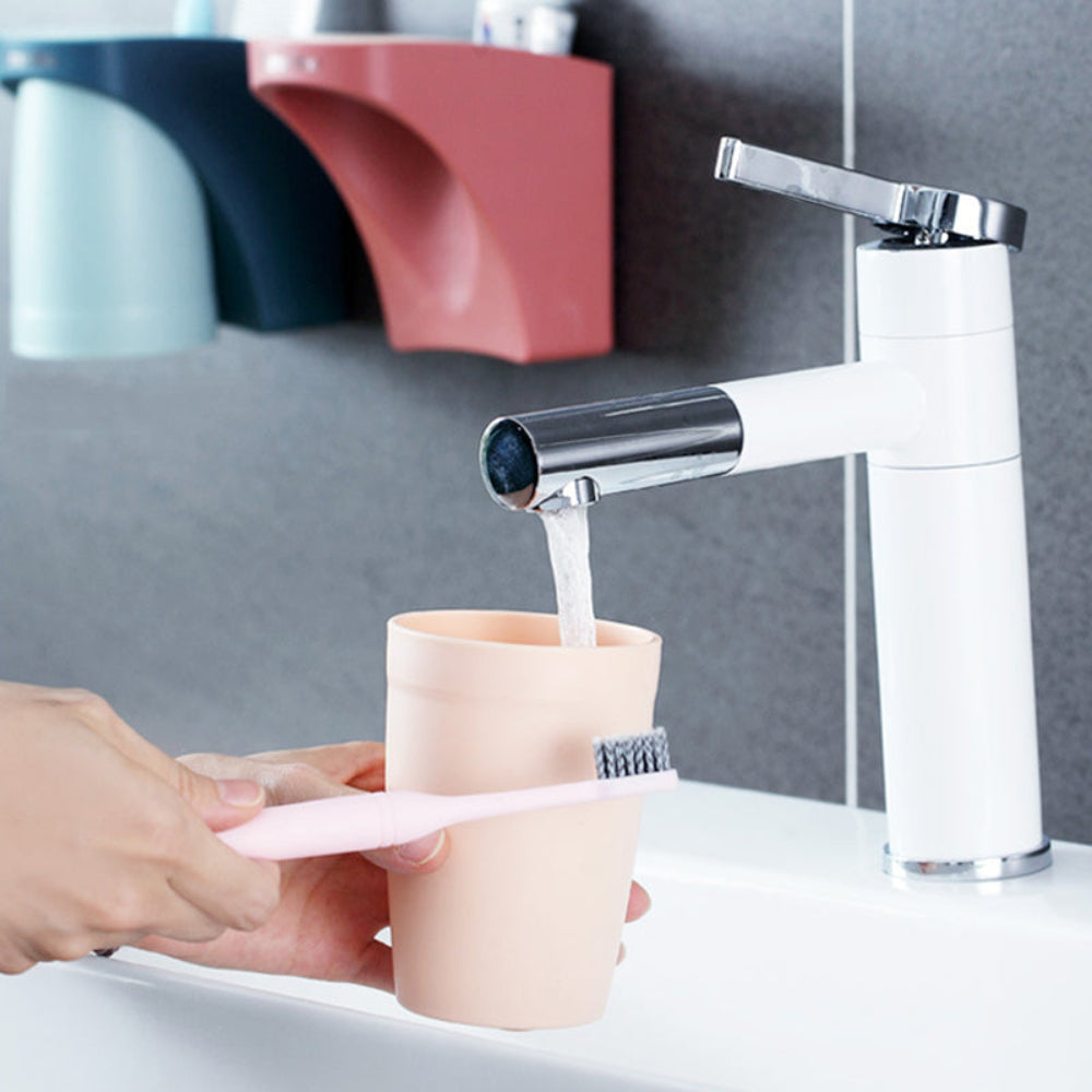 Magnetic Bathroom Cup and Toothbrush Holder – Waterproof ABS, Easy Installation, Space-Saving Design 6