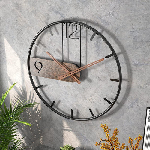 Modern Metal Wall Clock with Minimalist Design – 40 cm Silent Quartz Timepiece 1