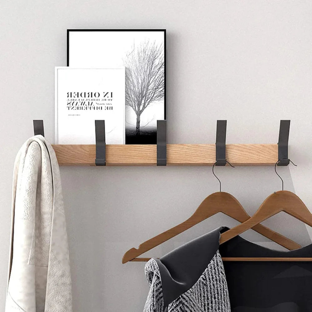 Nordic Design Wall Coat Rack with Movable Double Hooks – Stylish and Durable Storage Solution 3