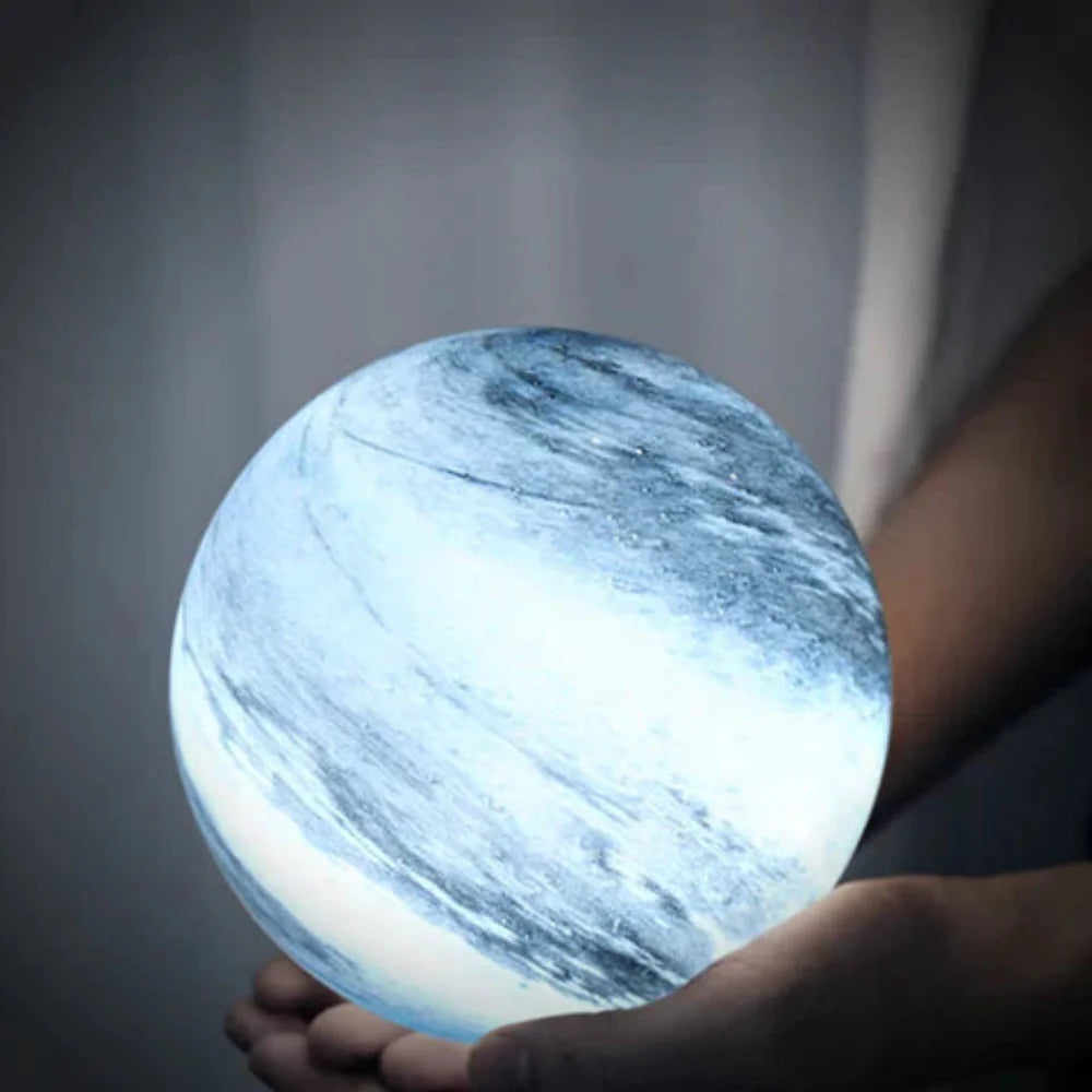 Elegant Glass Moon Lamp with 16 LED Colors – USB Powered Decorative Lighting for Home and Meditation 4