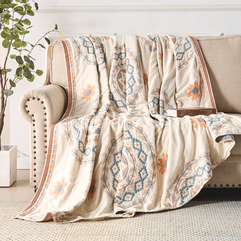 Lightweight Cotton Mandala Throw Blanket – Boho Style Decorative Blanket for Home and Outdoor Use 5
