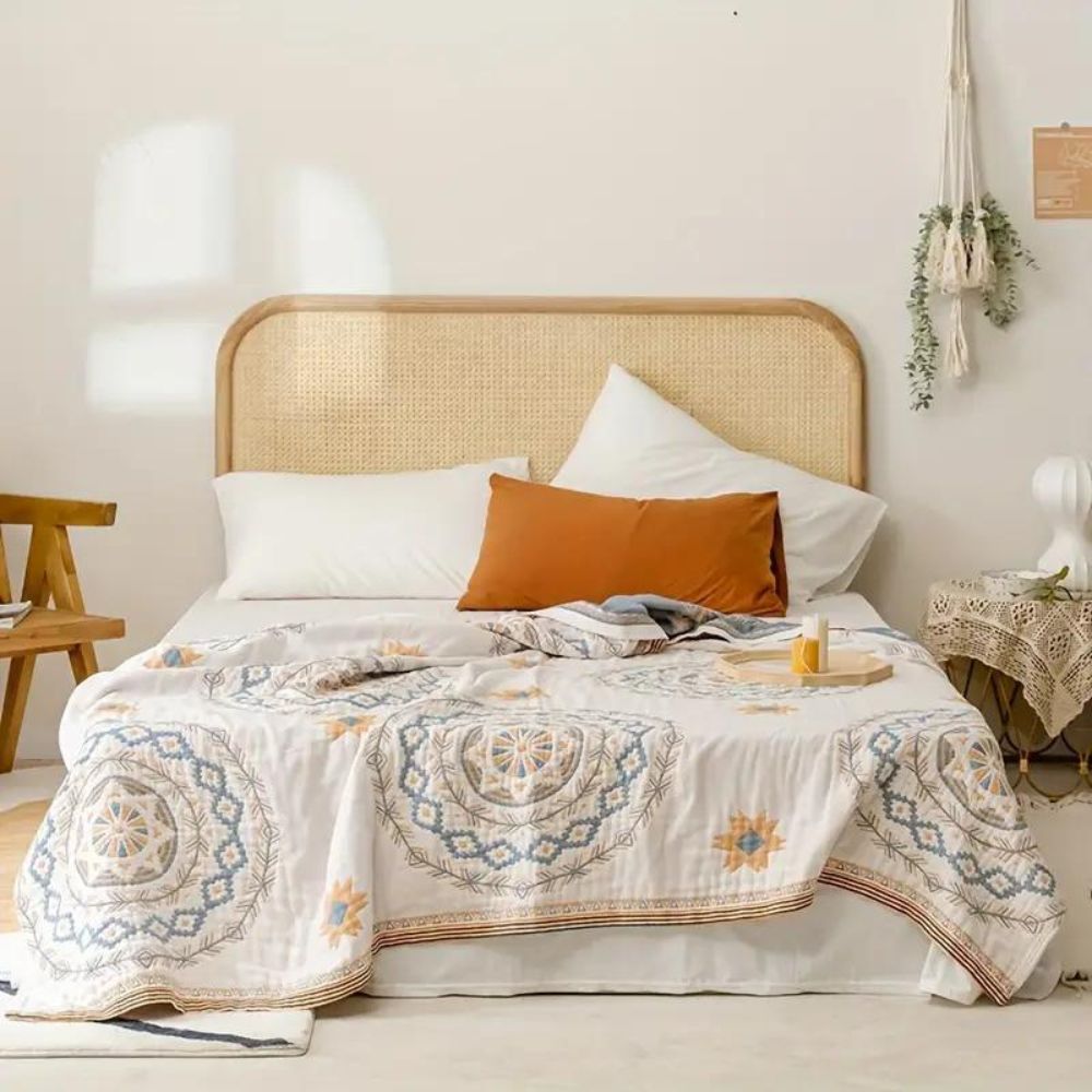 Lightweight Cotton Mandala Throw Blanket – Boho Style Decorative Blanket for Home and Outdoor Use 8