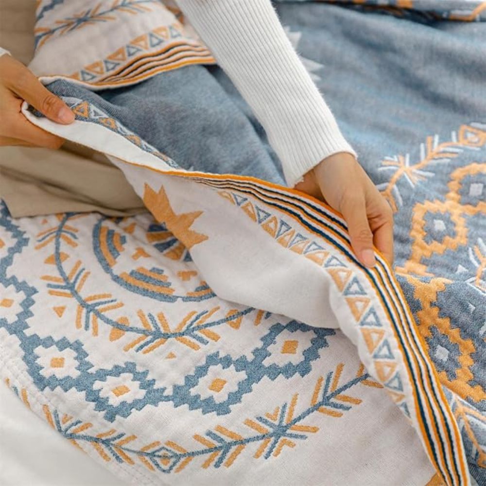 Lightweight Cotton Mandala Throw Blanket – Boho Style Decorative Blanket for Home and Outdoor Use 7