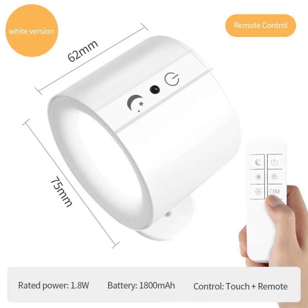 360° Rotating Wall Light with Remote Control – Adjustable Color Temperature and Rechargeable Battery 4