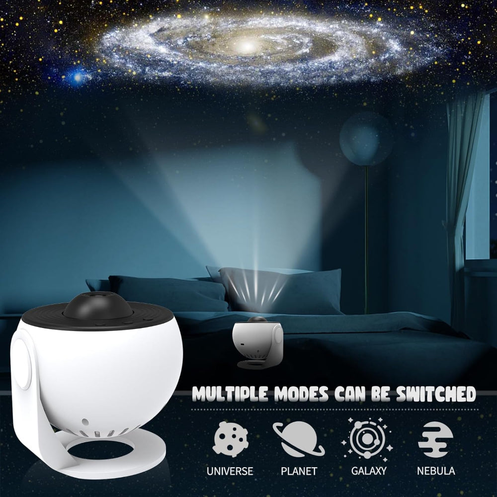 360° Galaxy Projector with 12 HD Discs and Adjustable Focus for Relaxation and Sleep – Home Planetarium Projector 6