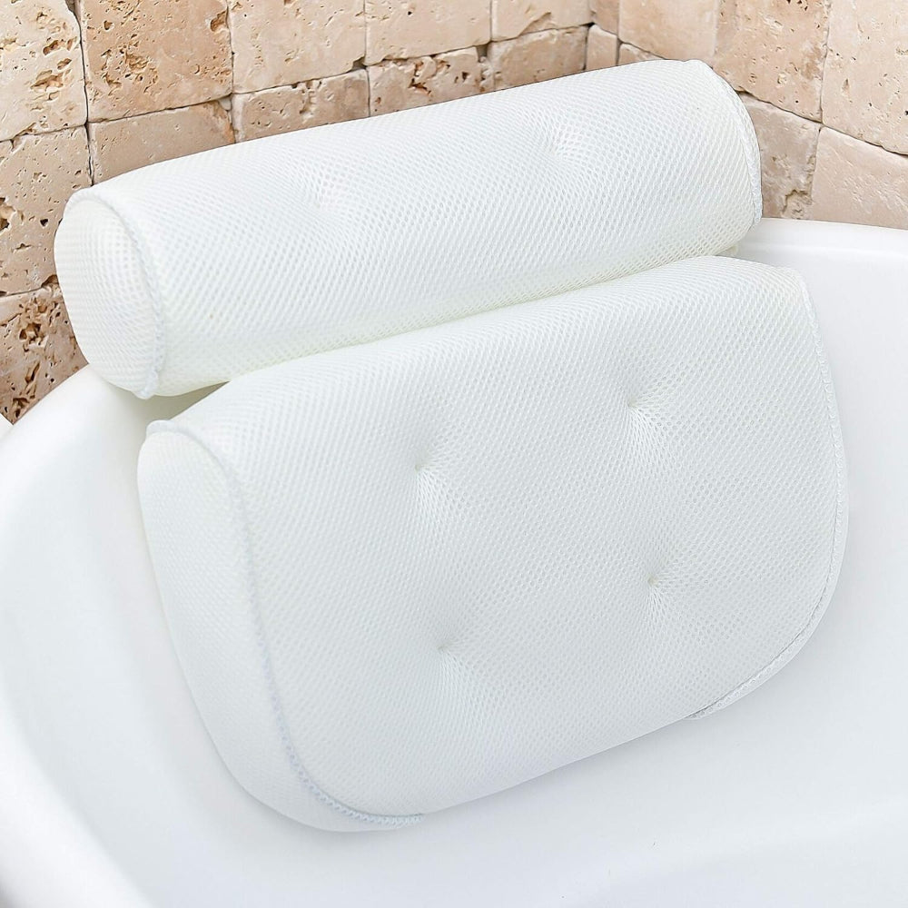 Ergonomic Bath Pillow with Neck and Shoulder Support – Soft Foam and Air-Mesh Design 4