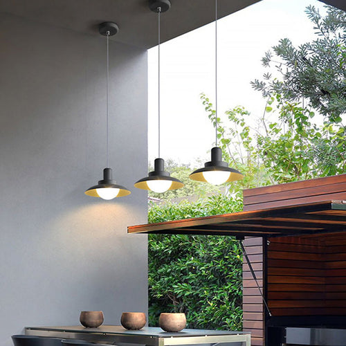 Industrial Pendant Light with Matte Black Finish – Stylish Outdoor and Indoor Lighting 1